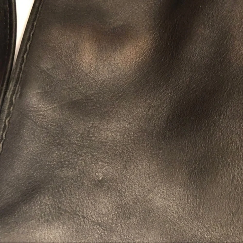 Coach vintage xl black leather feed bucket bag 9085